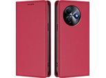 Custodia In Pelle Per Itel S24, Custodia Flip Magnetica In Finto Cuoio Con Supporto Rosso