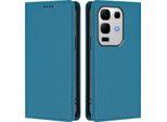 Custodia In Pelle Per Infinix Note 50S, Custodia Magnetica In Finto Cuoio Flip Con Supporto Lake Blu