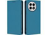 Custodia Per Telefono Cellulare Per Oneplus 13, Flip Cover In Finto Cuoio Antiurto Magnetica Con Supporto Blu