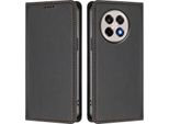 Custodia In Pelle Per Oneplus 13R, Flip Case Magnetico In Finto Cuoio Con Supporto Nero