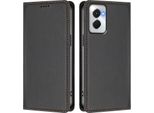 Custodia Per Motorola Moto G Power 2024 5G, Flip Cover In Finto Cuoio Antiurto Magnetica Con Supporto Nero