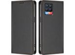 Custodia In Pelle Per Realme 8 4G/Realme 8 Pro 4G, Flip Case Magnetico In Finto Cuoio Con Supporto Nero