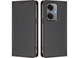 Custodia In Pelle Per Oneplus Nord CE3, Custodia Flip Magnetica In Finto Cuoio Con Supporto Nero