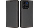 Custodia Per Motorola Moto G 5G 2025, Custodia Magnetica Antiurto In Finto Cuoio Flip Cover Con Supporto Nero