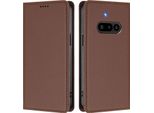 Custodia Per Telefono Cellulare Per Nothing Phone 3A,Poliuretanoleather Flip Cover Custodia Magnetica Antiurto Con Supporto Marrone