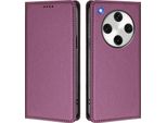 Custodia In Pelle Per Oppo Find X8 Pro, Custodia Flip Magnetica In Finto Cuoio Con Supporto Viola
