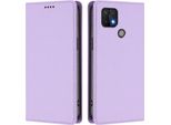 Custodia In Pelle Per Oppo A35 / A16E / A16K / A15 / A15S, Custodia Flip Magnetica In Finto Cuoio Con Supporto Viola Chiaro