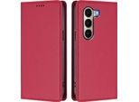 Custodia Per Cellulare Per Itel A95, Flip Cover In Finto Cuoio Antiurto Custodia Magnetica Con Supporto Rosso