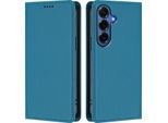 Custodia In Pelle Per Samsung Galaxy S26+, Flip Case Magnetico In Finto Cuoio Con Supporto Lake Blu