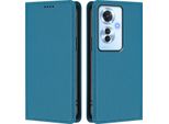 Custodia Per Oppo Reno11 F 5G, Custodia Magnetica Antiurto Con Supporto In Finto Cuoio Flip Cover Blu