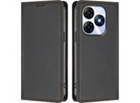 Custodia In Pelle Per Itel P55 4G, Custodia Flip Magnetica In Finto Cuoio Con Supporto Nero