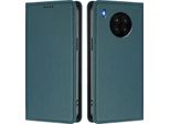 Custodia In Pelle Per Huawei Nova 8I / Honor 50 Lite, Custodia Magnetica In Finto Cuoio Con Supporto Verde