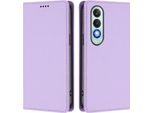 Custodia In Pelle Per Oneplus Nord CE4, Custodia Magnetica In Finto Cuoio Con Supporto Viola Chiaro