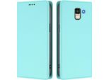 Custodia Per Cellulare Per Samsung Galaxy J6 2018,Poliuretanopelle Flip Cover Antiurto Magnetica Con Supporto Turchese