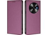 Custodia Per Telefono Cellulare Per Oukitel C59 / C59 Pro, Flip Cover In Finto Cuoio Antiurto Custodia Magnetica Con Supporto Viola