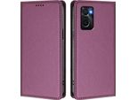 Custodia Per Telefono Cellulare Per Oppo A36/Oppo A76/Oppo A96/Oppo K10 4G, Custodia Magnetica Antiurto Con Supporto In Finto Cuoio Flip Cover Viola