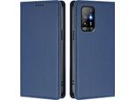 Custodia In Pelle Per Oppo A94 5G, Custodia Magnetica In Finto Cuoio Con Supporto Blu Scuro
