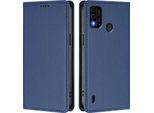 Custodia Per Cellulare Per Itel A48, Flip Cover In Finto Cuoio Antiurto Magnetica Con Supporto Blu Scuro