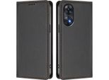Custodia Per Oppo Reno8 T 4G, Custodia Magnetica Antiurto Con Supporto In Finto Cuoio Flip Cover Nero