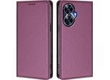Custodia Per Telefono Cellulare Per Realme C55, Flip Cover In Finto Cuoio Antiurto Magnetica Con Supporto Viola