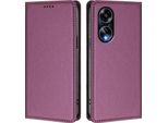 Custodia Per Oppo A98 / Oppo A1 5G, Flip Cover In Finto Cuoio Antiurto Magnetica Con Supporto Viola
