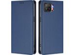 Custodia Per Telefono Cellulare Per Oppo F17, Flip Cover In Finto Cuoio Antiurto Magnetica Con Supporto Blu Scuro