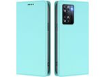 Custodia Per Telefono Cellulare Per Oppo A57E/A57S/A57 4G/A77S/A77 4G,Poliuretanopelle Flip Cover Antiurto Custodia Magnetica Con Supporto Turchese