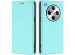 Custodia In Pelle Per Oppo Find X8, Custodia Magnetica In Finto Cuoio Flip Con Supporto Verde Menta