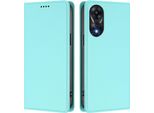 Custodia In Pelle Per Oppo A78 4G, Custodia Magnetica In Finto Cuoio Flip Con Supporto Verde Menta