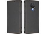 Custodia In Pelle Per Nokia G20 /Nokia G10 /Nokia 6.3, Custodia Magnetica In Finto Cuoio Flip Con Supporto Nero