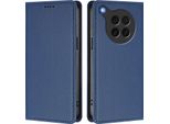 Custodia In Pelle Per Oppo Find X8S, Flip Case Magnetico In Finto Cuoio Con Supporto Blu Scuro