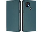 Custodia In Pelle Per Oppo A35 / A16E / A16K / A15 / A15S, Custodia Magnetica In Finto Cuoio Con Supporto Verde