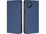 Custodia Per Telefono Cellulare Per Oppo A92S, Flip Cover In Finto Cuoio Antiurto Magnetica Con Supporto Blu Scuro