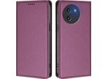 Custodia Per Telefono Cellulare Per Doogee Note 59 /Note 59 Pro, Flip Cover In Finto Cuoio Antiurto Magnetica Con Supporto Viola