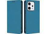 Custodia Per Oppo Reno14 Pro 5G, Custodia Magnetica Antiurto Con Supporto In Finto Cuoio Flip Cover Blu