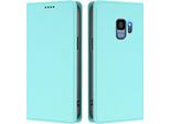 Custodia Per Telefono Cellulare Per Samsung Galaxy S9,Poliuretanopelle Flip Cover Antiurto Magnetico Con Supporto Turchese
