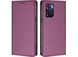 Custodia Per Telefono Cellulare Per Oppo Reno9 A, Custodia Magnetica Antiurto Con Supporto In Finto Cuoio Flip Cover Viola