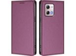 Custodia In Pelle Per Motorola Moto G Stylus 2023 4G, Custodia Flip Magnetica In Finto Cuoio Con Supporto Viola