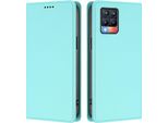 Custodia In Pelle Per Realme 8 4G/Realme 8 Pro 4G, Flip Case Magnetico In Finto Cuoio Con Supporto Verde Menta