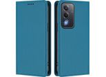 Custodia In Pelle Per Oppo A5/Oppo A3 Pro/Oppo A80/Oppo K12X, Custodia Flip Magnetica In Finto Cuoio Con Supporto Lake Blu