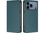 Custodia Per Iphone 17 Pro Max, Flip Cover In Finto Cuoio Antiurto Magnetica Con Supporto Verde
