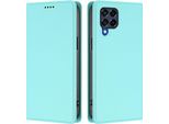 Custodia In Pelle Per Samsung Galaxy M53 5G, Flip Case Magnetico In Finto Cuoio Con Supporto Verde Menta