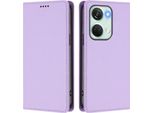 Custodia In Pelle Per Oneplus Nord 3, Custodia Magnetica In Finto Cuoio Con Supporto Viola Chiaro
