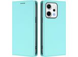 Custodia Per Telefono Cellulare Per Oppo Reno14 /Reno14 F 5G,Poliuretanopelle Flip Cover Antiurto Custodia Magnetica Con Stand Turchese