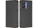 Custodia Per Telefono Cellulare Per Oppo K10 5G, Flip Cover In Finto Cuoio Antiurto Magnetica Con Supporto Nero