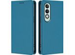 Custodia In Pelle Per Oppo K12X 5G, Custodia Flip Magnetica In Finto Cuoio Con Supporto Lake Blu