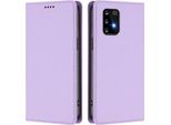 Custodia In Pelle Per Samsung Galaxy S10 Lite, Flip Case Magnetico In Finto Cuoio Con Supporto Viola Chiaro