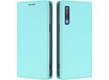 Custodia Per Cellulare Per Samsung Galaxy A7 2018,Poliuretanopelle Flip Cover Antiurto Magnetica Con Supporto Turchese