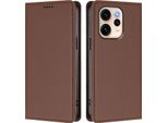 Custodia Per Oppo Reno15 5G, Flip Cover In Finto Cuoio Antiurto Magnetica Con Supporto Marrone