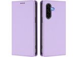 Custodia In Pelle Per Samsung Galaxy A56, Flip Case Magnetico In Finto Cuoio Con Supporto Viola Chiaro